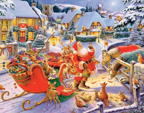 Santa friends advent - friends,