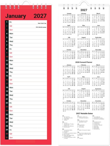 Compact 2027 wall calendar - compact,