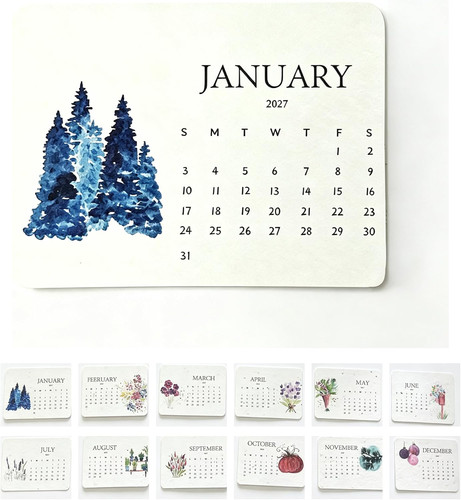 Plantable seed calendar 2027 - calendar,